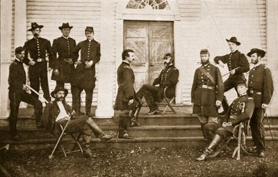 Major General George G. Meade and Staff, 1861-65 by Mathew B. Brady